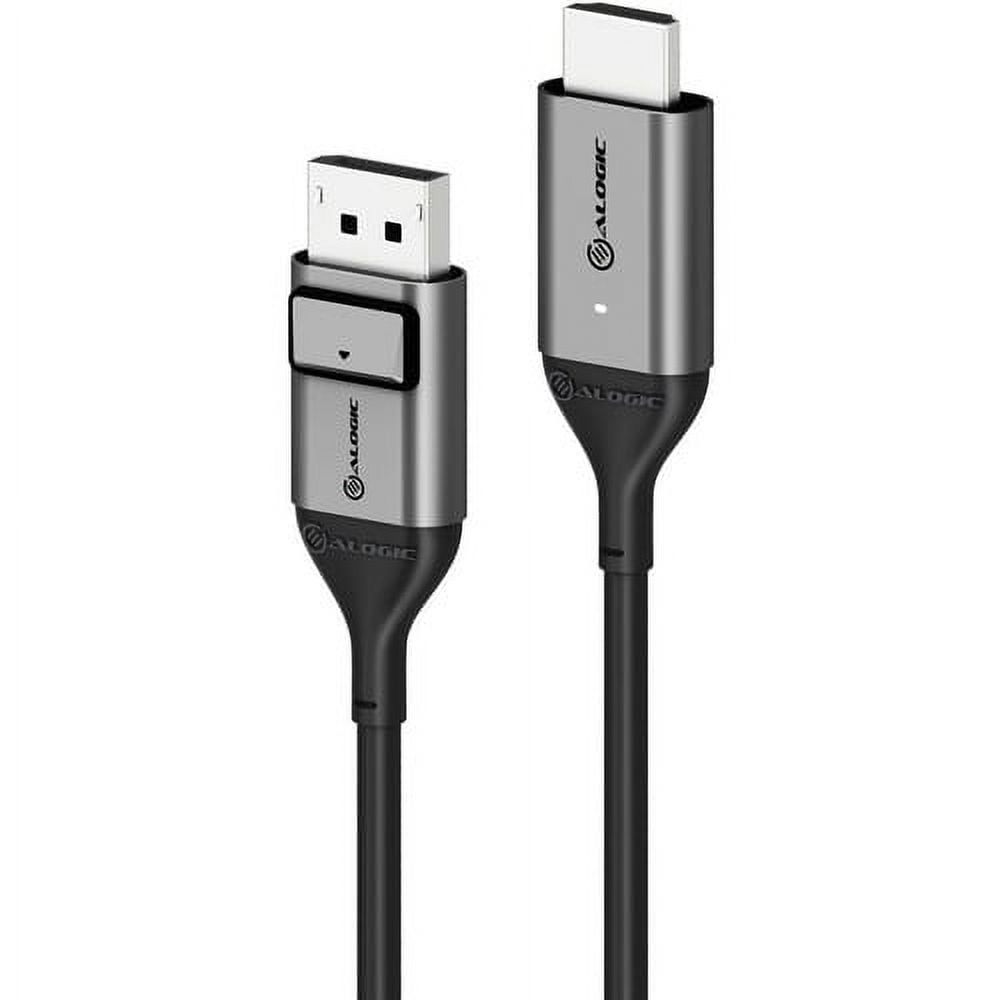 Alogic Ultra DisplayPort 1.4 to HDMI Cable - 4K 60Hz - ACTIVE - 2m - 6.56 ft DisplayPort/HDMI A/V Cable for Audio/Video Device, Notebook, PC, TV, Monitor, Projector, Graphics Card - First End: 1 x Dis