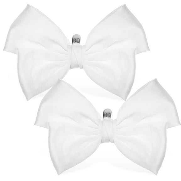 Satin Bow Shoe Clips 1 Pair - Decorative Shoe Charms, Buckles & Accessories for Women and Girls