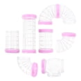 thumbnail image 1 of Pipeline Maze Toys for Hamsters - DIY Tunnel Set with Safe Plastic Crawling Tubes, Cage Accessories for Small Pets - Pink, 1 of 7