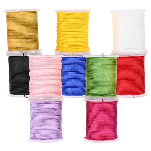 Aloha 10 Colors 0.8mm Nylon Hand Knitting Cord String Beading Thread for DIY Jewellery Making