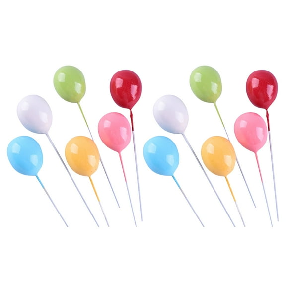 Aloha 12 Pcs Cupcake Toppers Cake Picks Balloon Shape Baking Toppers Dessert Toppers
