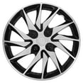 thumbnail image 1 of Aloha 14 Inch Car Wheel Case Hubcap for Car Hub Auto Refit Accessory (Silver Black), 1 of 8