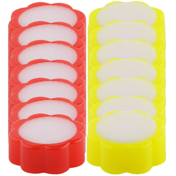 Aloha 16Pcs Finance Counting Supplies Finger Wet Tools Flower Shape Counting Sponges for Cash Money