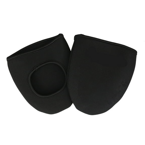 Aloha 2 PCs Thermal Cycling Shoes Covers Waterproof Windproof Safe Riding Half Shoe Cover Overshoes for Cycling - Free Size (Black)