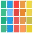 thumbnail image 1 of Aloha 20 Pages A4 Colorful Index Page Classified Lables Plastic Tab Dividers (Color Printed Number), 1 of 8
