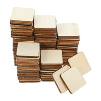 Aloha 200 Pcs Square Wood Slices Blank Wood Pieces Unfinished DIY Plaque for Painting Art Crafts 25MM