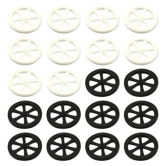 DIY Toy Car Wheels with Excellent Texture and Wear Resistance Assorted Color 20pcs