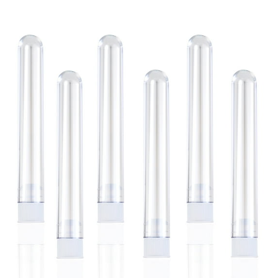 Aloha 25pcs 5ml Plastic Sample Test Tubes Gift Tubes with Caps (Transparent)