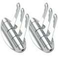 thumbnail image 1 of Aloha 2Pcs Swivel Coat Hook Triple Swivel Hooks Three Swing Clothes Towel Arm Hangers for Bathroom Kitchen Bedroom (Silver), 1 of 7