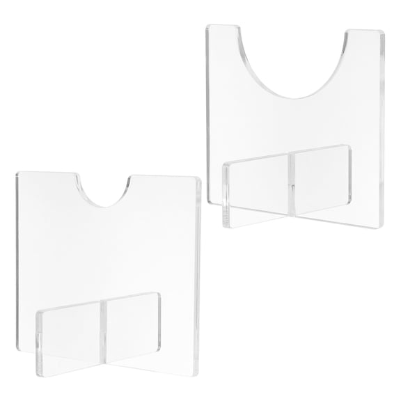 Aloha 2pcs Acrylic Baseball Bat Display Hanger Holder Horizontal Direction Desktop Rack Stand for Collector Baseball Enthusiasts (Transparent)