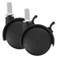thumbnail image 1 of Universal Drying Rack Caster Wheels with Brake for Furniture Black 2pcs 3.15 inches, 1 of 7