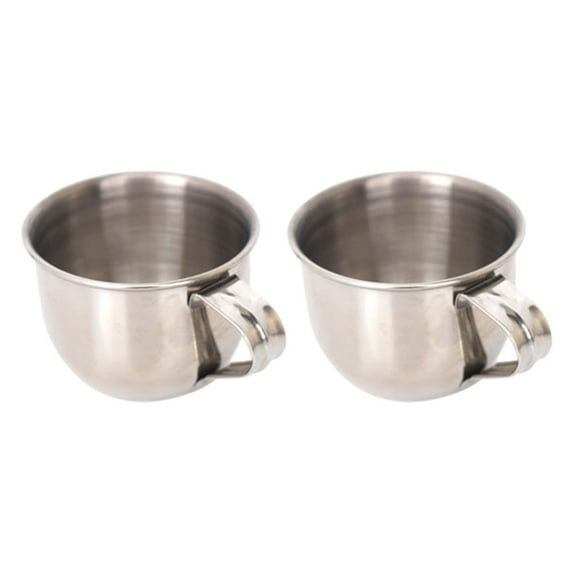 Aloha 2pcs Stainless Steel Water Cups Sake Cups Small Tea Mugs Plum Wine Cups