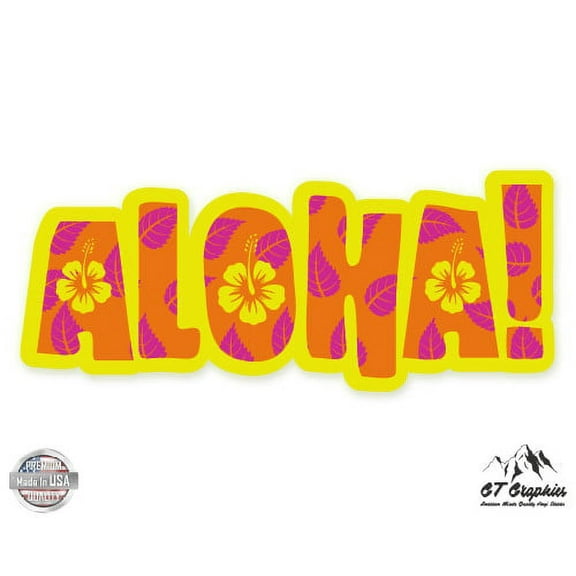 Aloha - 3" Vinyl Sticker - For Car Laptop I-Pad Phone Helmet Hard Hat - Waterproof Decal