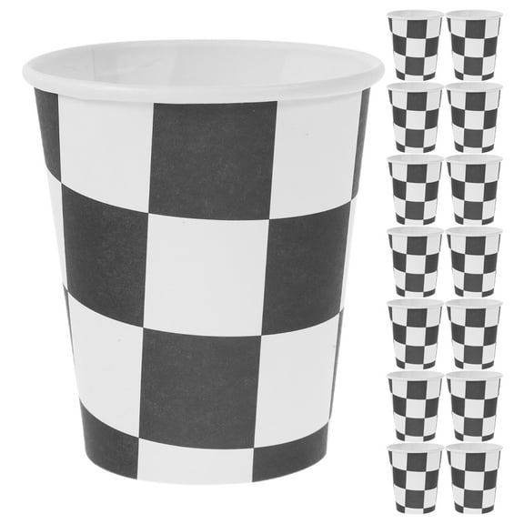 Aloha 30pcs Racing Party Checkered Cups Paper Cups Water Tea Cups Party Tableware