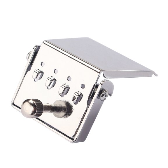 Aloha 4 String Tailpiece Bridge Plate For Banjo Replacement Parts Guitar DIY To Improved Tone (Silver)