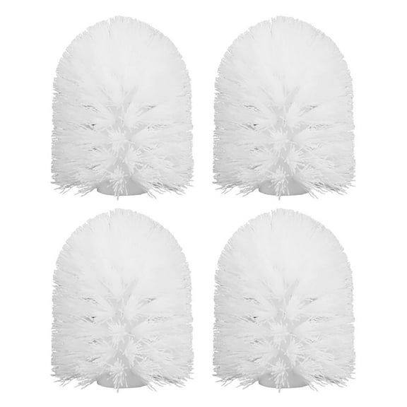 Aloha 4Pcs Thread Replacement Heads Toilet Cleaning Brushes Heads Toilet Brush Bathroom Accessory