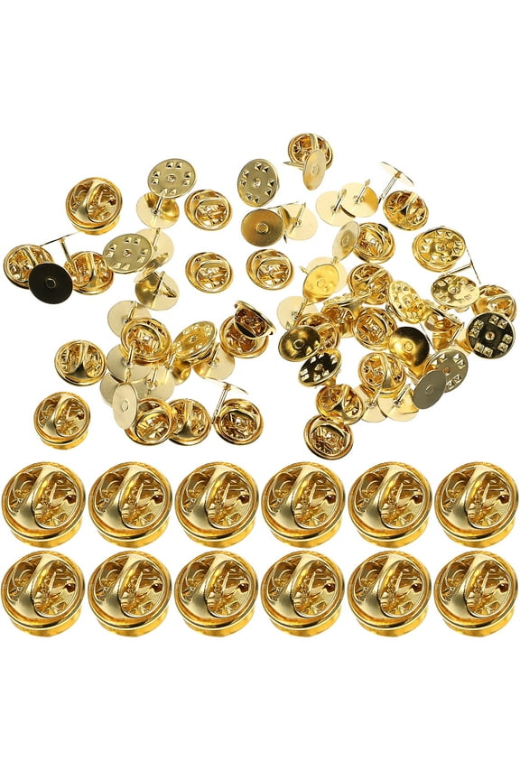 50 sets of Pin Back Clutch Pin Back Locking Pin Locking Back Enamel Pin Tie Tack