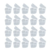 Aloha 50PCS Heart Shape Boxes Transparent Storage Cases Dustproof Sundries Organizer DIY Sealing Case