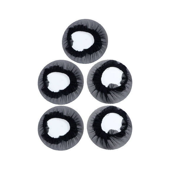 Aloha 5pcs Ballet Dance Hairnet Hair Nets Bun Cover Hair Accessories for Women Girls (Small Hole, )