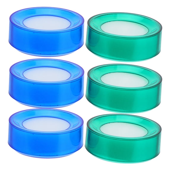Raindrops 6-Pack Finger Moistener with Sponge and Cup for Easy Counting, Filing, and Office Work Tasks
