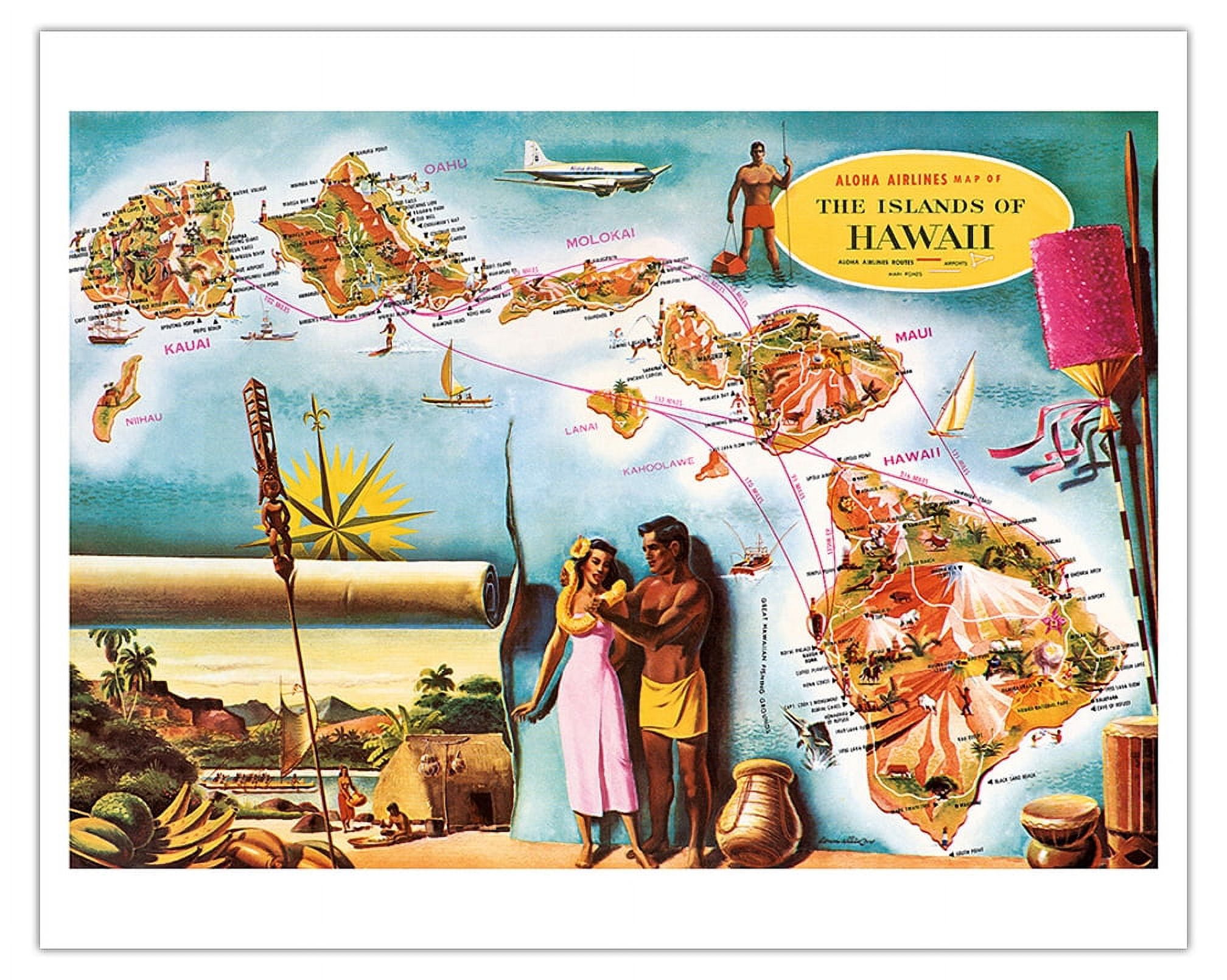 Vintage Trader Vic's Menu Art Print - Honolulu Hawaii 1949 Unframed Poster 24x32 Inches