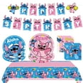 thumbnail image 1 of Aloha Angel Birthday Party Decorations Disposable Tableware Set Plates and Napkins Tablecloth,Happy Birthday Banner Party Supplies for Blue Pink Theme Birthday Decorations, 1 of 7