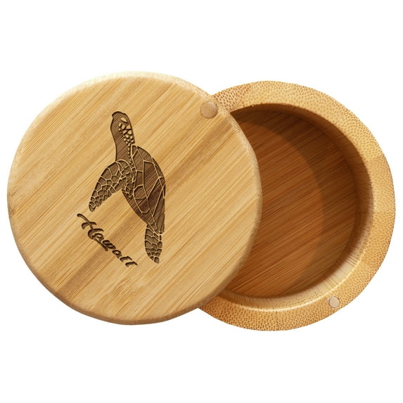 Aloha Bamboo Bamboo Salt & Storage Box Sea Turtle