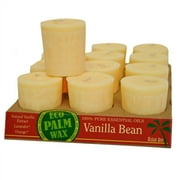 Aloha Bay Eco Palm Wax Votive Candle, Vanilla Bean - 2 Oz, 12 Ea