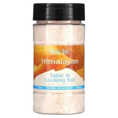 Aloha Bay, Himalayan Table & Cooking Salt, Fine Crystals, 15 oz Pack of 3