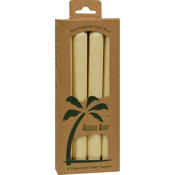Aloha Bay Palm Tapers Cream, 4 Count