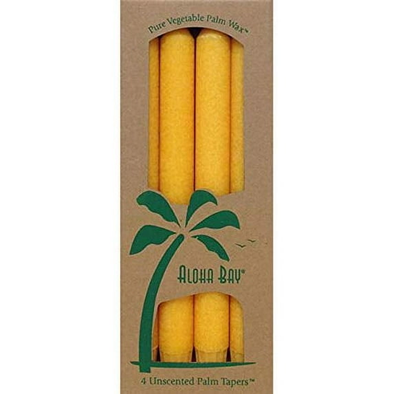 Aloha Bay, Tapers Palm Light Gold, 4 Count