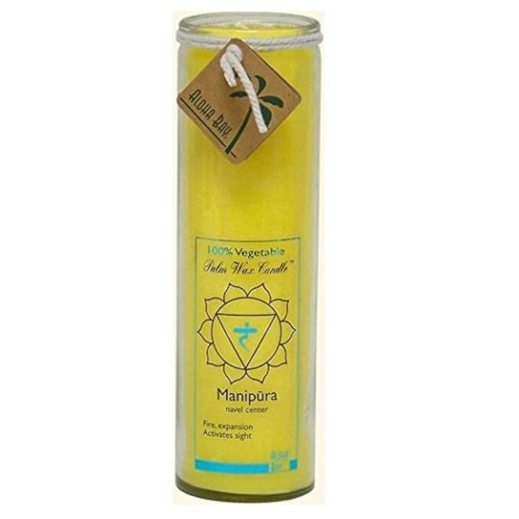 Aloha Bay Unscented Chakra Jar Protection Manipura Candle, Yellow, 1 EA