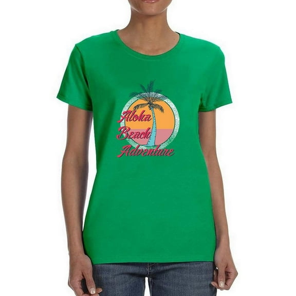 Aloha Beach Adventure Shaped T-Shirt Women -Image by Shutterstock, Female Medium