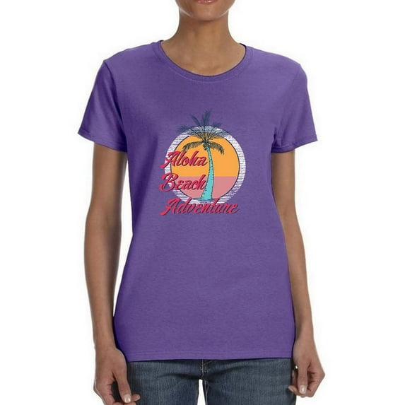Aloha Beach Adventure Shaped T-Shirt Women -Image by Shutterstock, Female Small