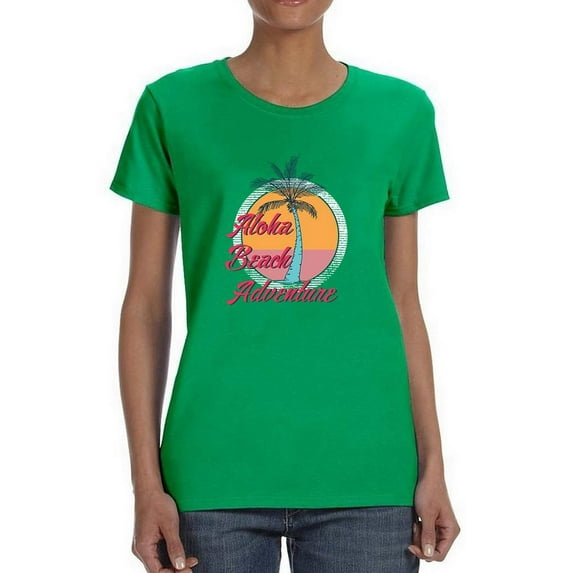 Aloha Beach Adventure Shaped T-Shirt Women -Image by Shutterstock, Female x-Large