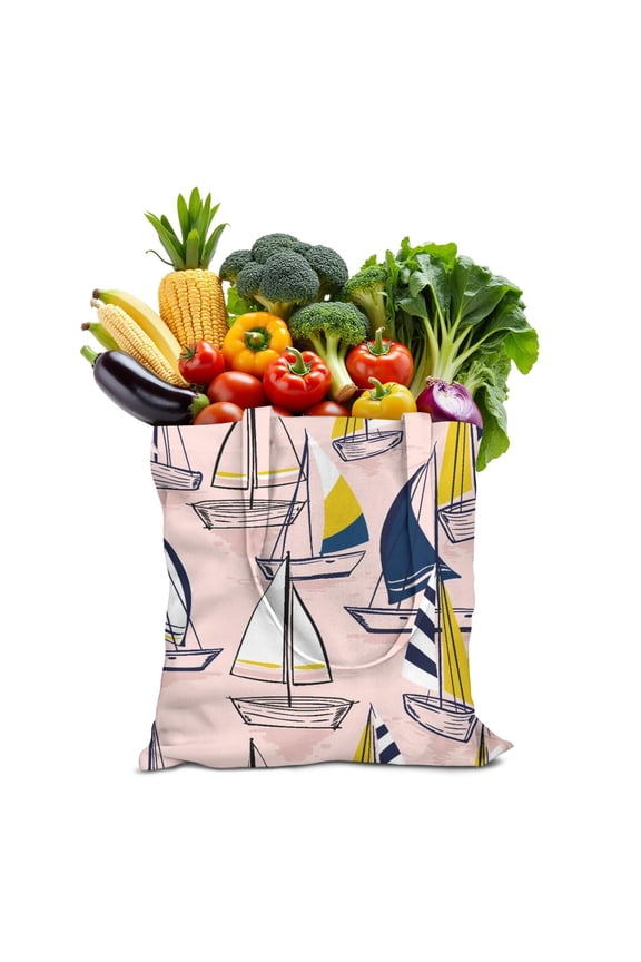 Aloha Beach Vacation Foldable Tote Bag - Spacious & Durable Reusable Grocery Bag with Compact Folding Design (5.3x4)