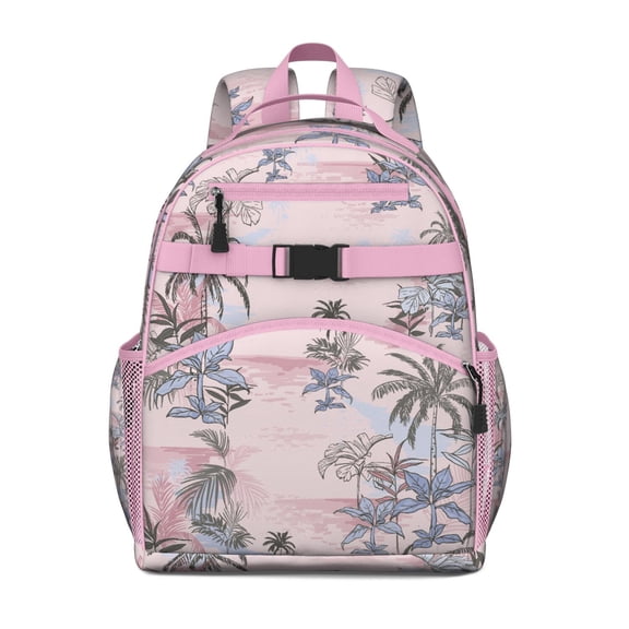 Aloha Beach Vacation Waterproof Backpack - Lightweight Ergonomic Book Bag for Students with Heavy Loads