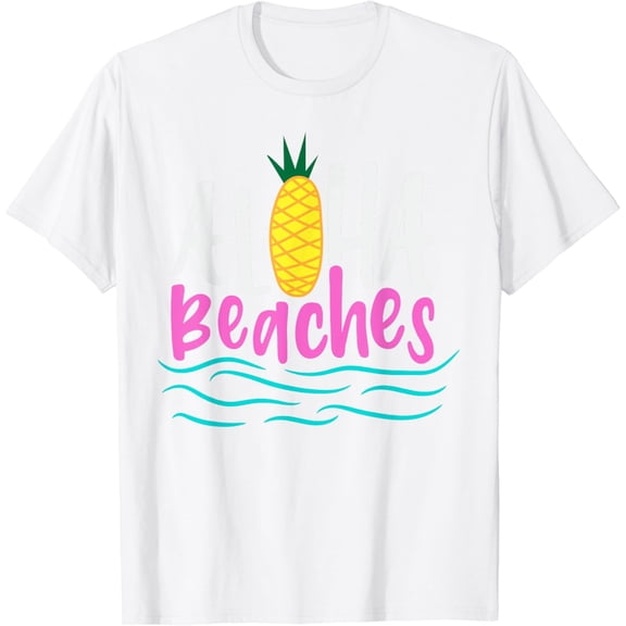 Aloha Beaches | Hawaii Beach Summer Vacation Men Women Gifts T-Shirt100% cotton