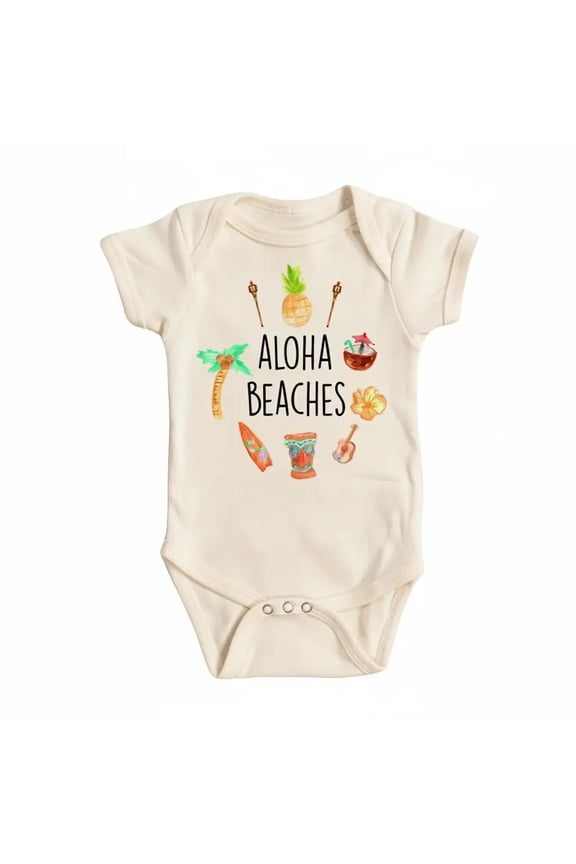 Aloha Beaches Newborn Baby Bodysuit