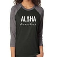thumbnail image 1 of Aloha Beaches Pineapple Unisex 3/4 Sleeve Baseball Raglan Tee, 1 of 1