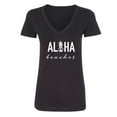 thumbnail image 1 of Aloha Beaches Pineapple Womens V-Neck T-Shirt, 1 of 2