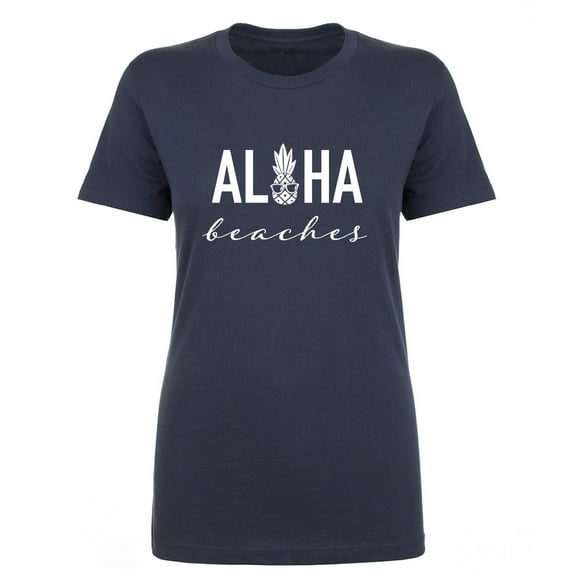 Aloha Beaches Pineapple Womens crewneck tee