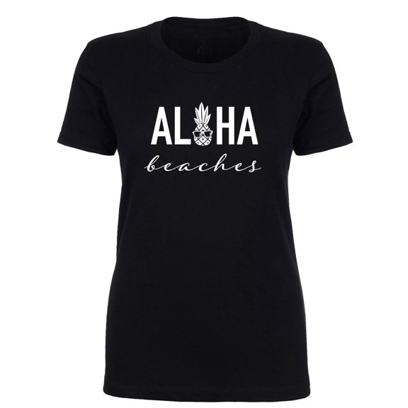 Aloha Beaches Pineapple Womens crewneck tee