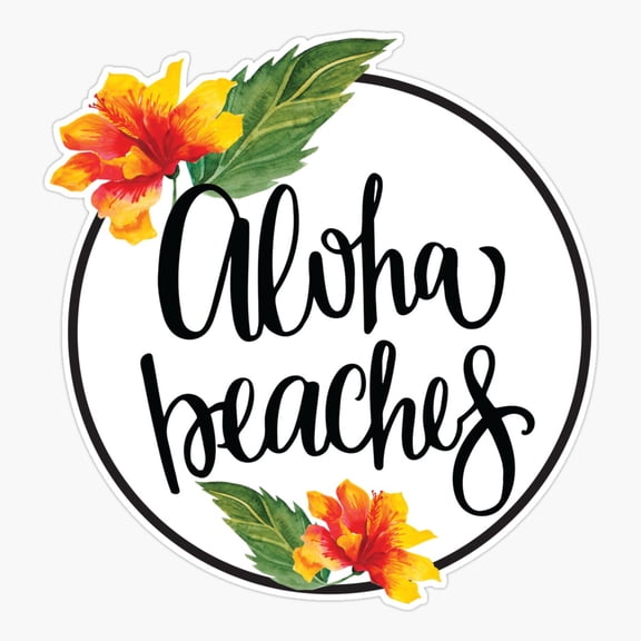 Aloha Beaches Travel Vinyl Decal Sticker