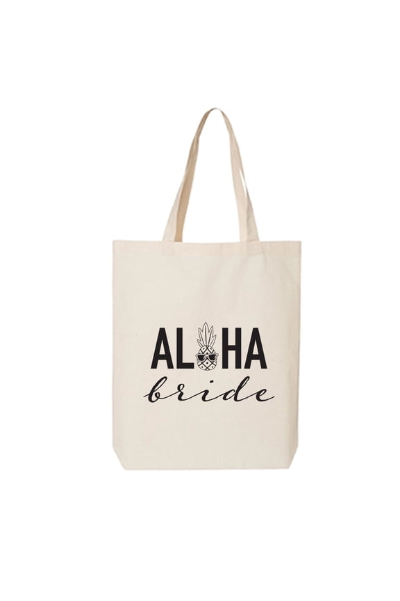 Aloha Bride Cotton Canvas Tote Bag