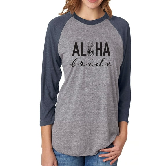 Aloha Bride Unisex 3/4 Sleeve Baseball Raglan Tee