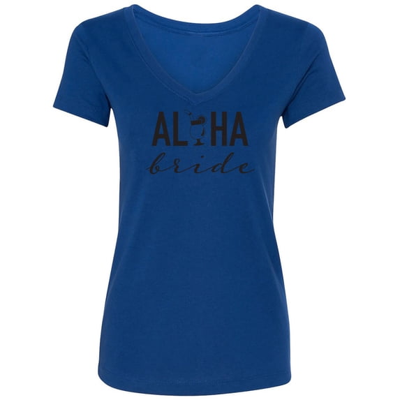Aloha Bride Womens V-Neck T-Shirt