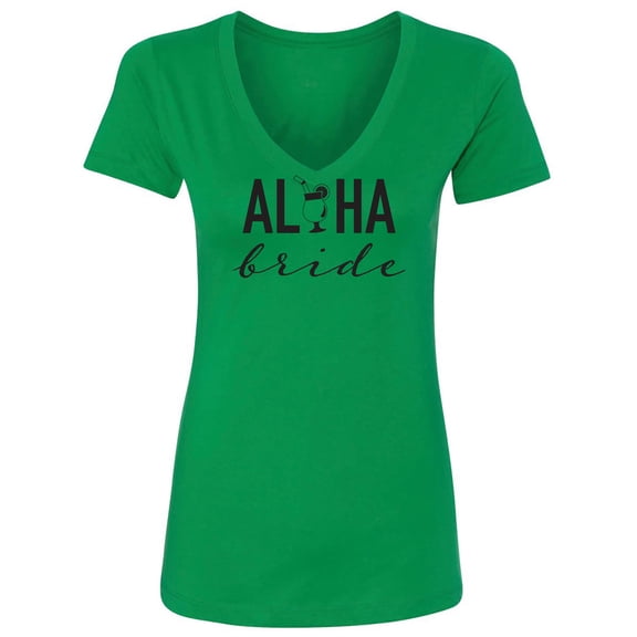 Aloha Bride (cocktail) Womens V-Neck T-Shirt