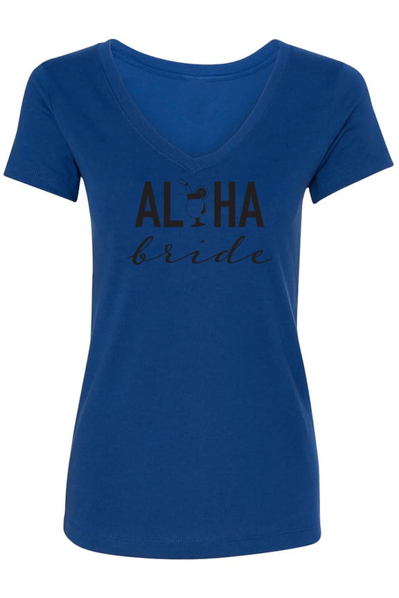Aloha Bride (cocktail) Womens V-Neck T-Shirt