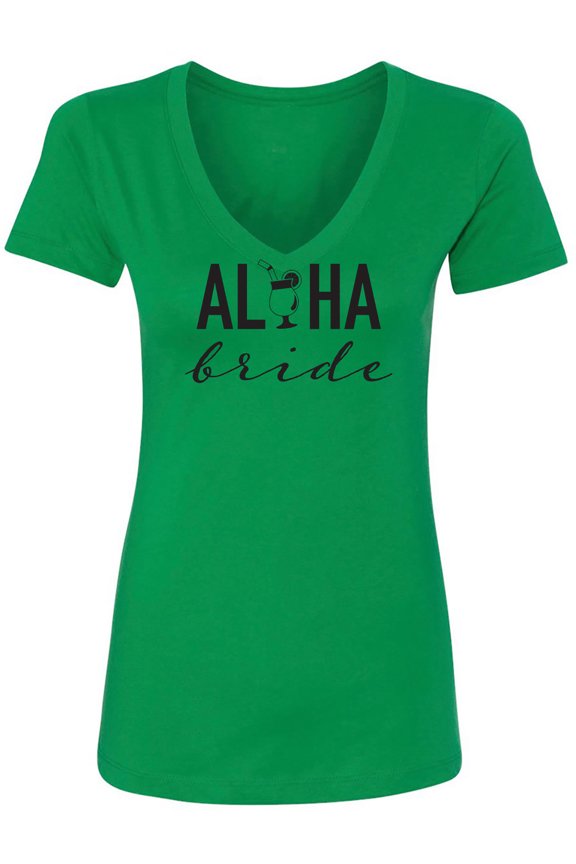 Aloha Bride (cocktail) Womens V-Neck Tee